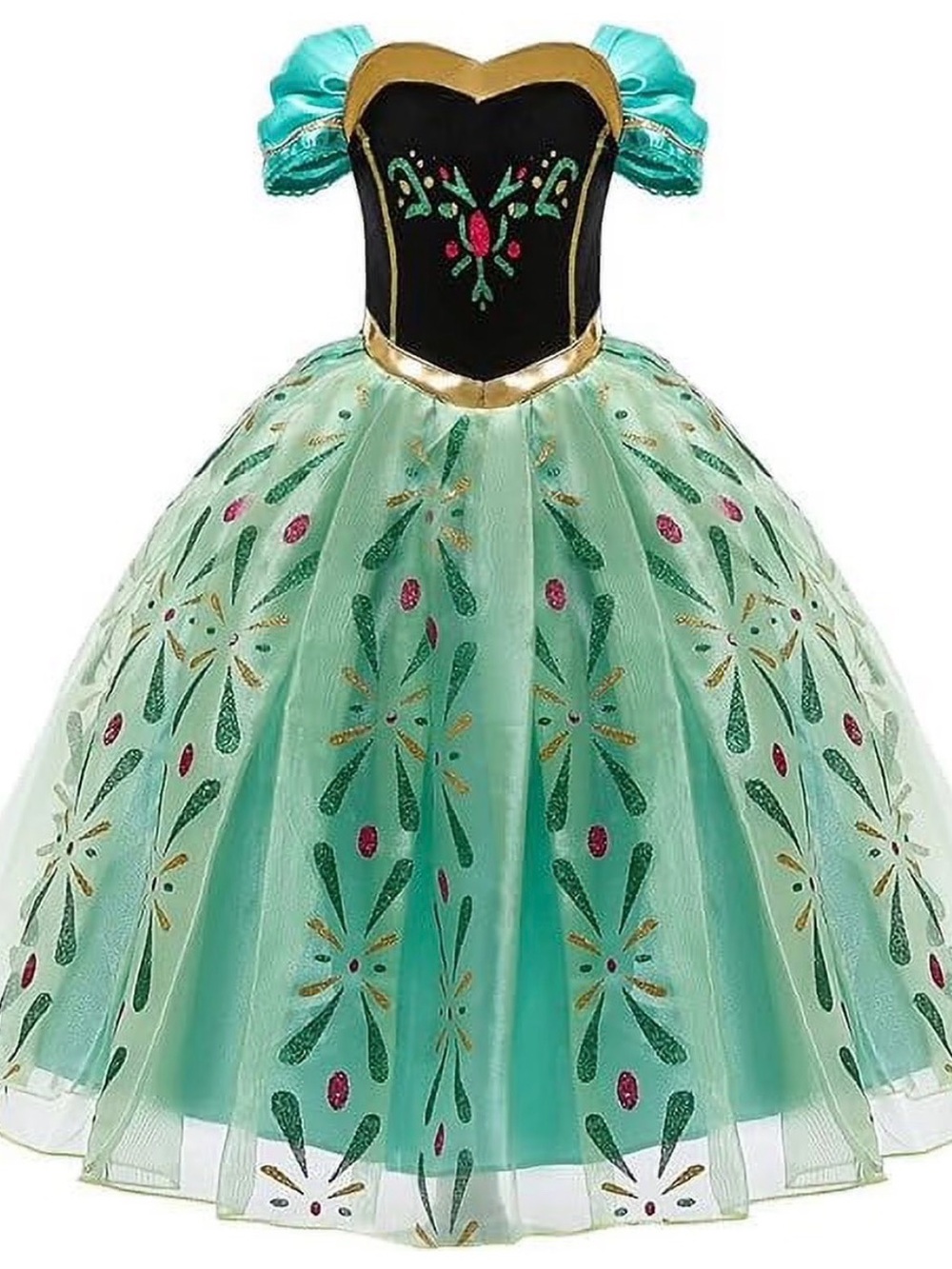 Disney ❄️ FROZEN ❄️  ANNA CORONATION DELUXE DRESS SIZE 3T-4T (100) 🌟EUC🌟